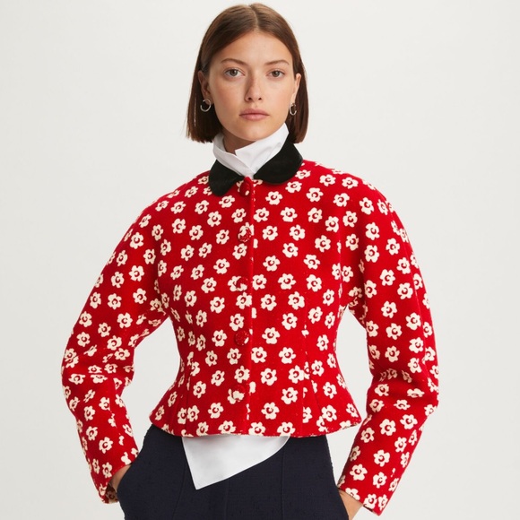 Tory Burch Jackets & Blazers - New Tory Burch Flower Stencil Bouclé Jacket